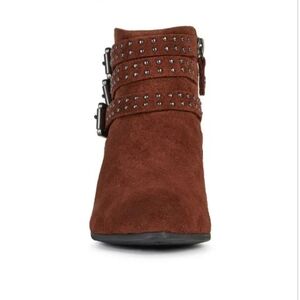 New Geox Peython Low C Women's Brown Red Suede Ankle Boots Size 38 - US 7